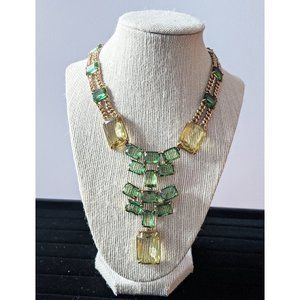 Stunning green and yellow gem neck piece
